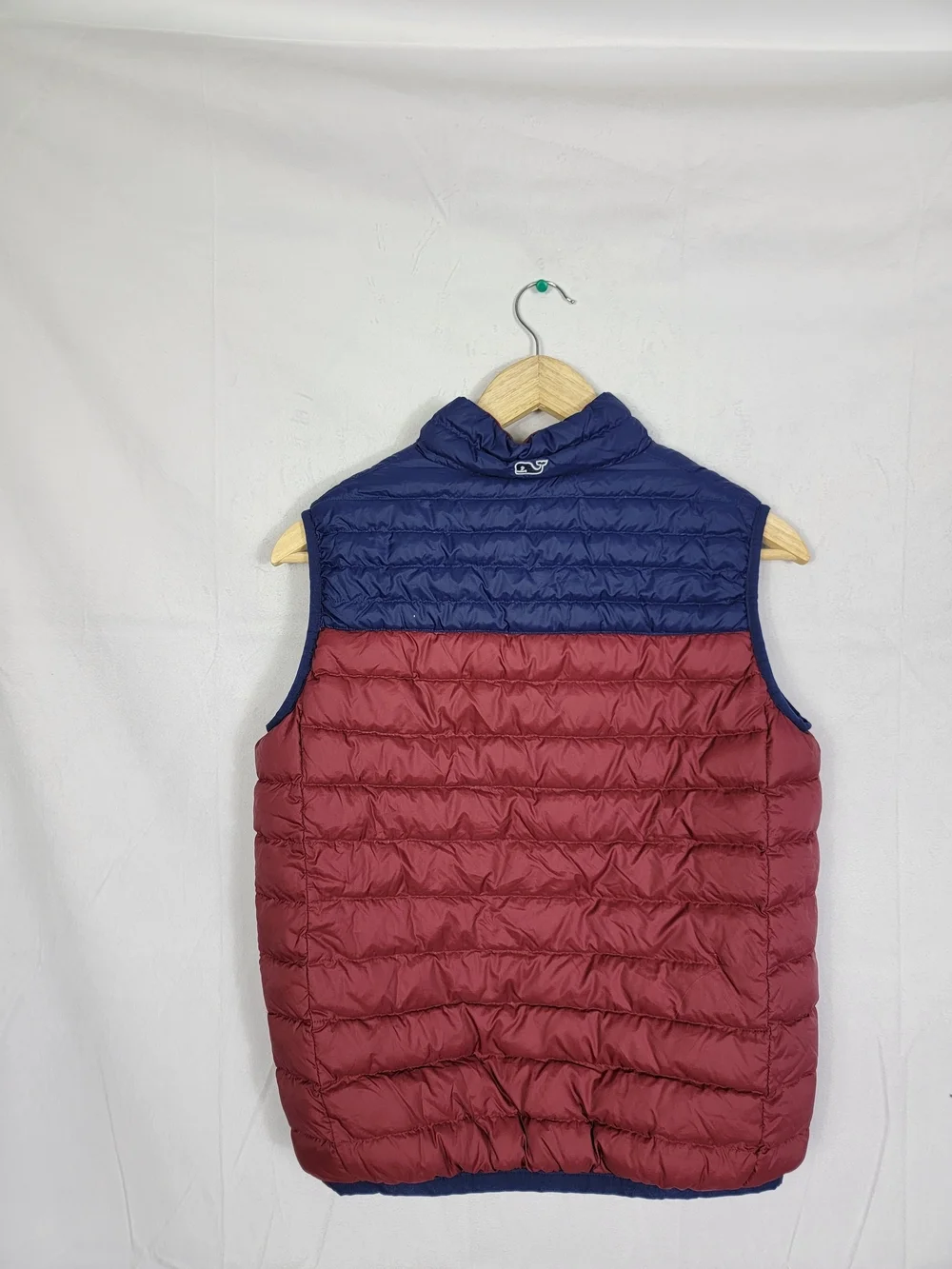 Boys XL (18) Quilted Down Vineyard Vines Vest - Burgundy & Navy
